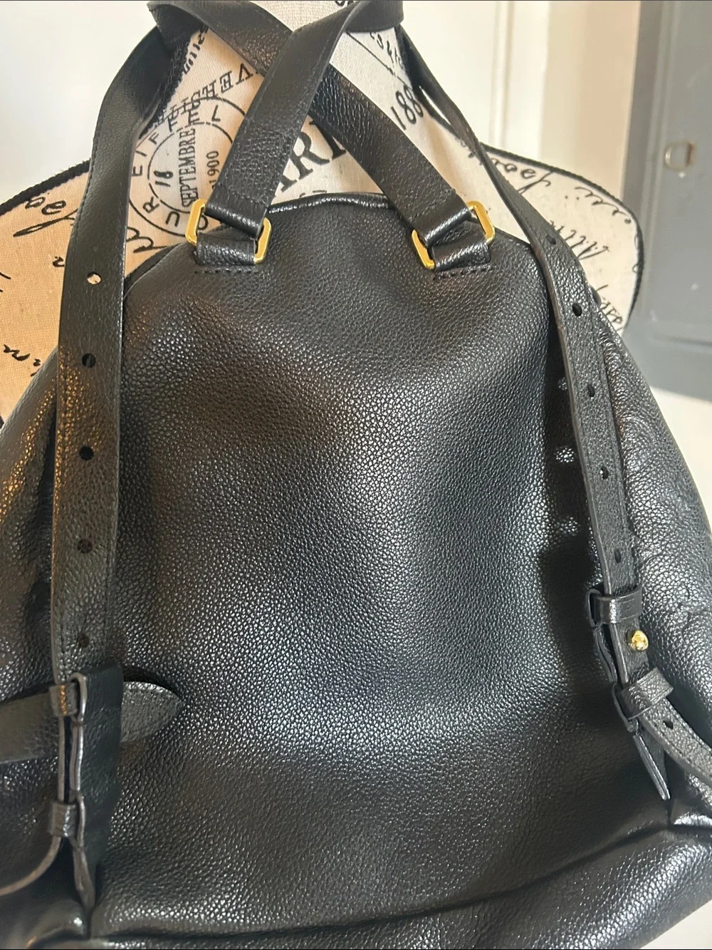 Louis Vuitton Black Monogram Empreinte Mini Backpack with Gold Hardware